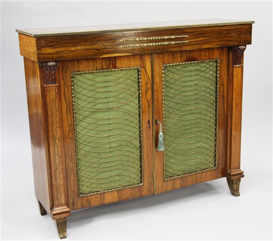 A Regency rosewood and ormolu mounted chiffonier, 3ft 6.75ins